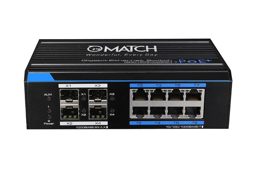 Industrial 8-Port Gigabit PoE+ 2/4-Port Gigabit SFP L2 Managed Ethernet Switch