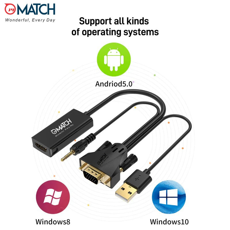 VGA to HDMI with Audio converter