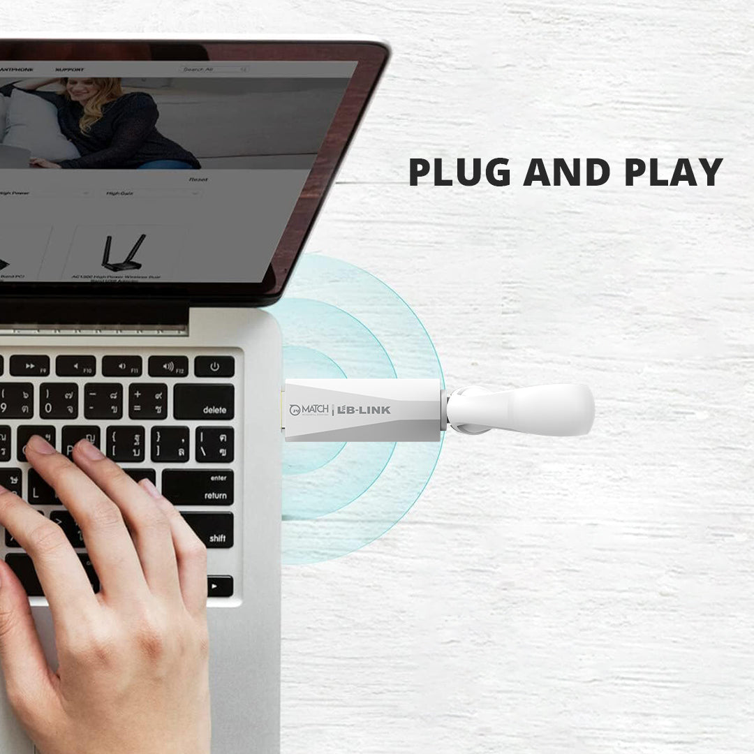 AC650 High Gain Wireless  Dual-Band USB Adapter