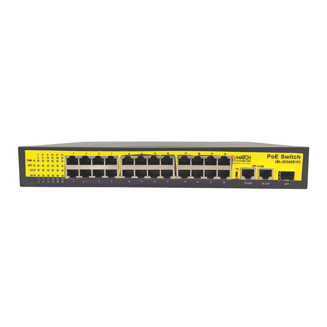 24 Port PoE Switch with Giga Uplink and 1 SFP Port
