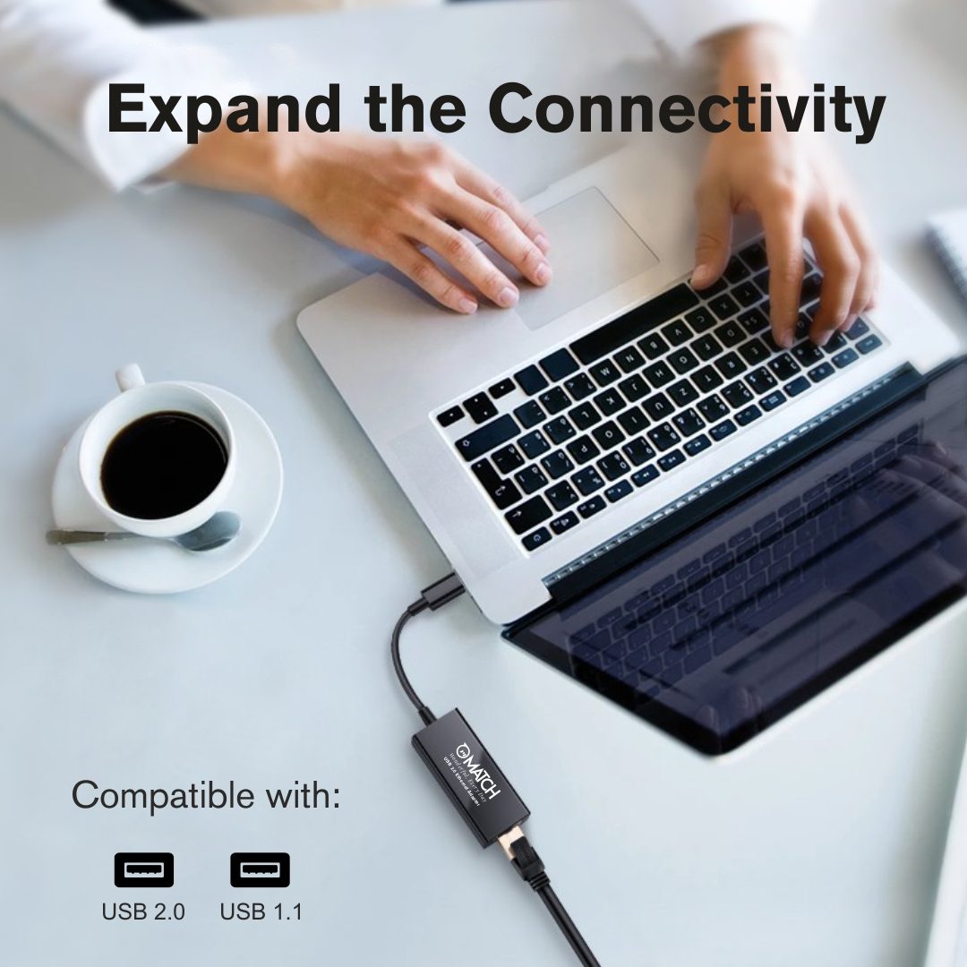 Match LB-LINK USB 2.0 Adapter. With this adapter you can connect Ethernet connection to your PC