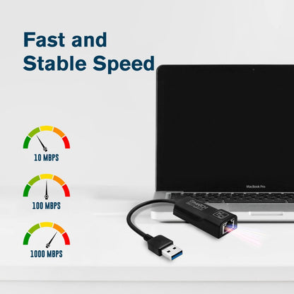 Get immersive transmission speed of 10/100/1000mbps  with this usb to lan converter