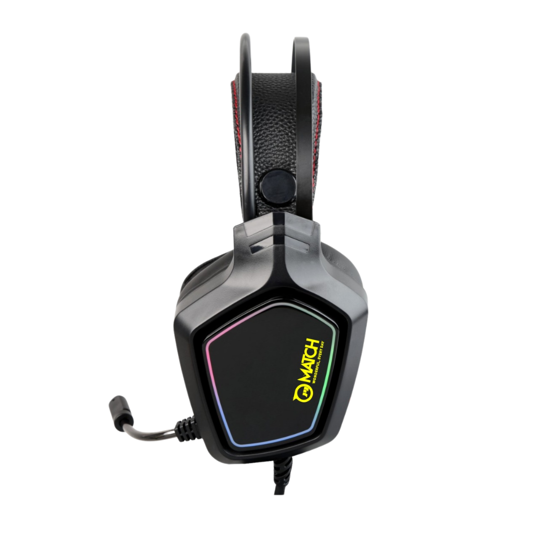 Match usb headphones with mic and rgb led lights