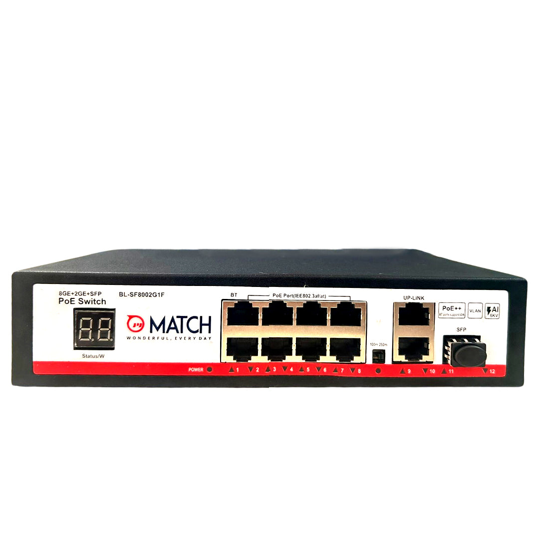 8 Port Gigabit PoE Switch 10/100/1000Mbps – Match Digisol