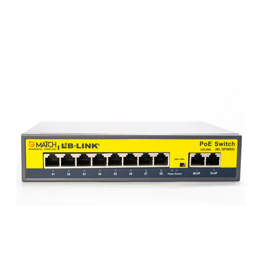 8 Port POE with 2 Giga Up-Links