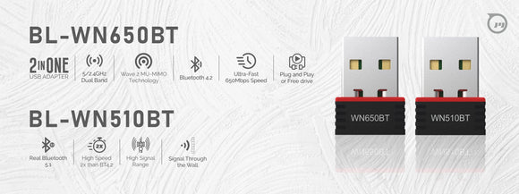 Match LB-Link Bluetooth adapters. This is 2 in one wifi dongle. These bluetooth adapters provides high speed.
