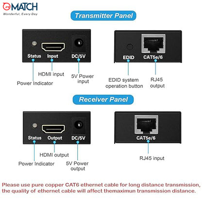 60M HDMI Extender with adapter