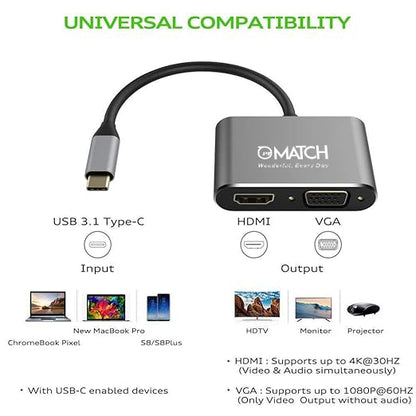 TYPE C TO HDMI+VGA