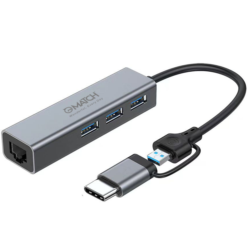 2 in One  USB 3.0 HUB with Ethernet | 4-in-1 Adapter | 10/100/1000 Mbps