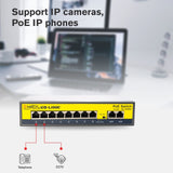 This LB-Link PoE switch supports IP Cameras, PoE IP Phones