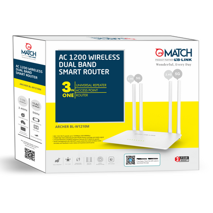 MATCH LB-LINK 1200Mbps Dual-Band Router Box