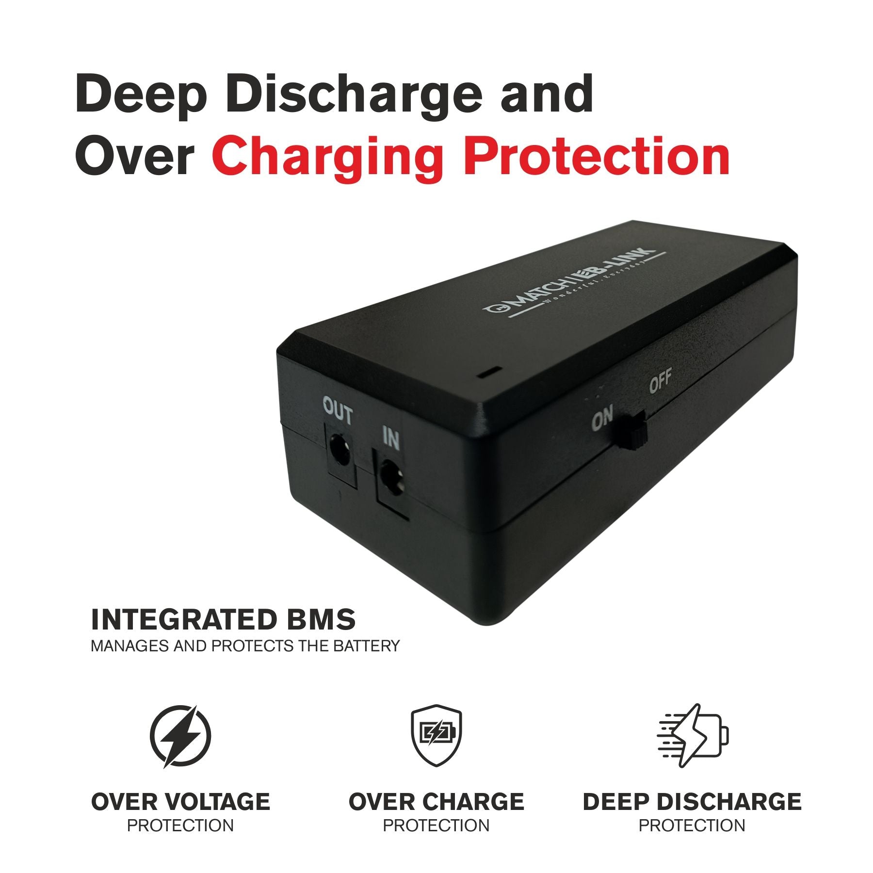 LB-Link mini UPS with deep discharge and over charging protection.